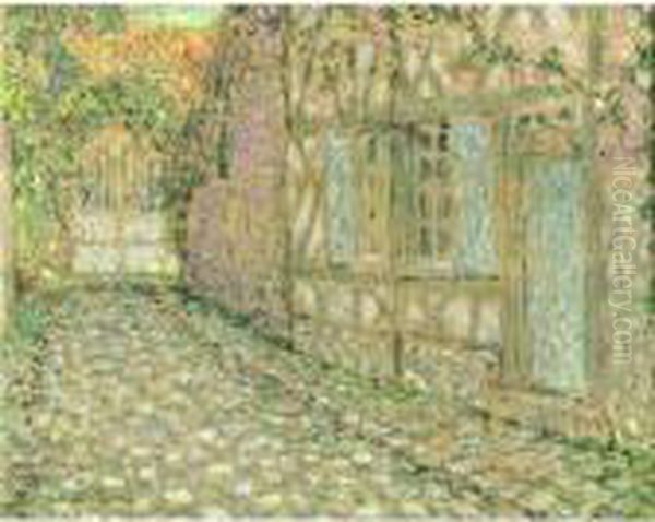 La Maison Du Jardinier Oil Painting by Henri Eugene Augustin Le Sidaner