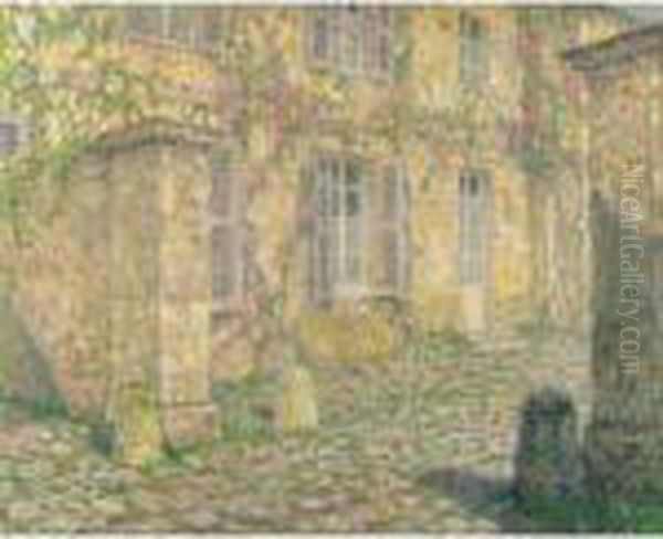 La Maison Aux Roses Oil Painting by Henri Eugene Augustin Le Sidaner