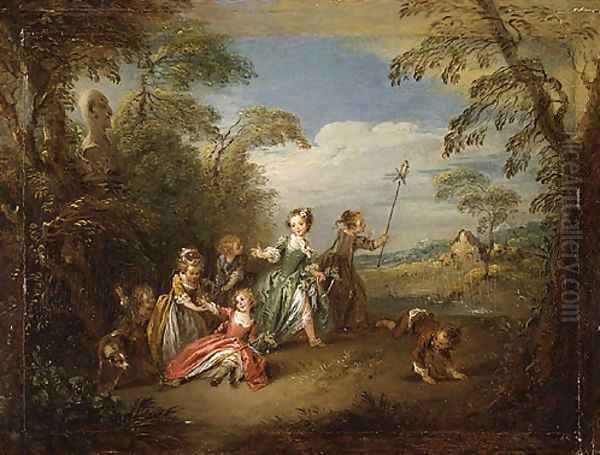 The Golden Age Oil Painting by Jean-Baptiste Joseph Pater