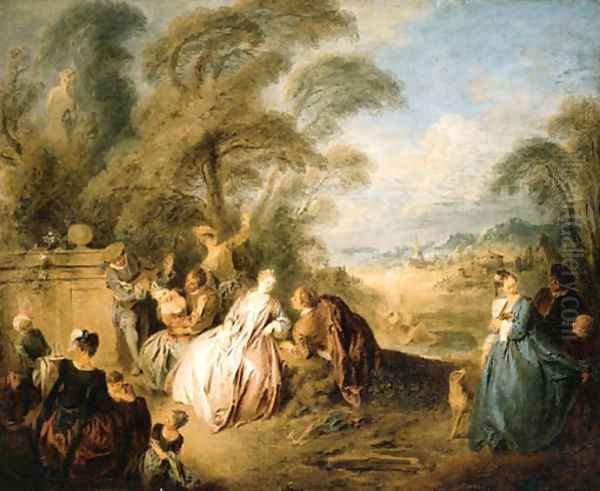 Untitled Oil Painting by Jean-Baptiste Joseph Pater