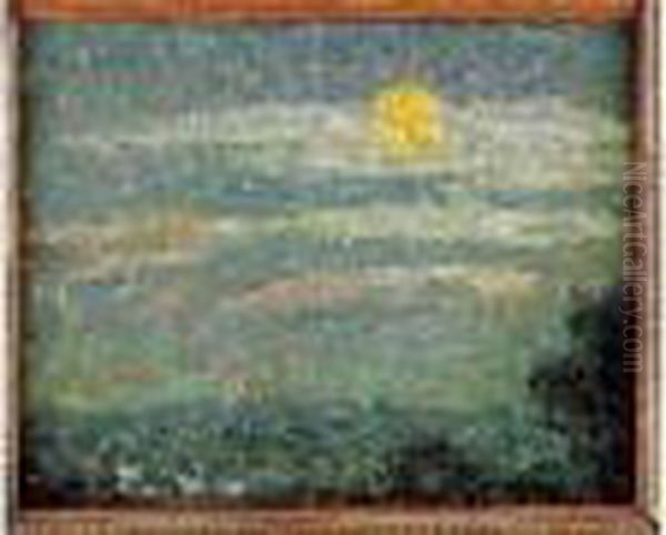 Ciel De Lune, Gerberoy, Circa 1910-1914 Oil Painting by Henri Eugene Augustin Le Sidaner