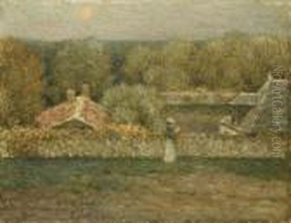 Soir D'automne Oil Painting by Henri Eugene Augustin Le Sidaner