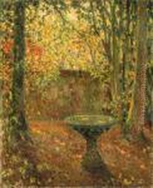 La Table Sous Les Arbres Oil Painting by Henri Eugene Augustin Le Sidaner