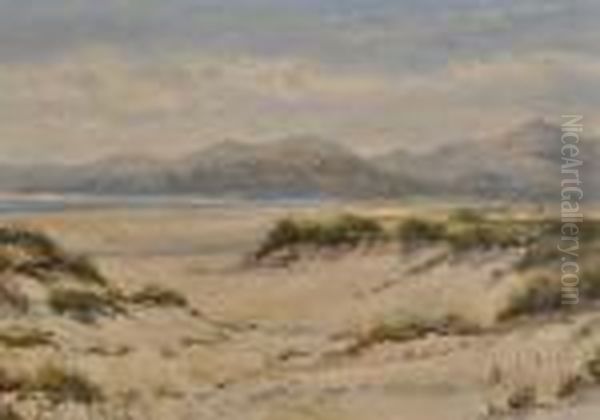 Beach Scene Oil Painting by Benjamin Williams Leader