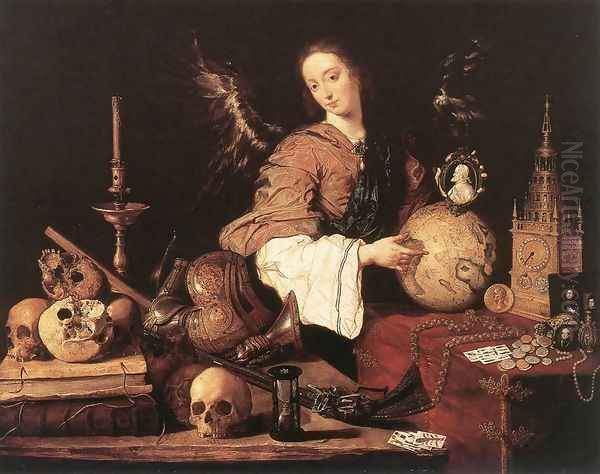 Allegory c. 1654 Oil Painting by Antonio de Pereda