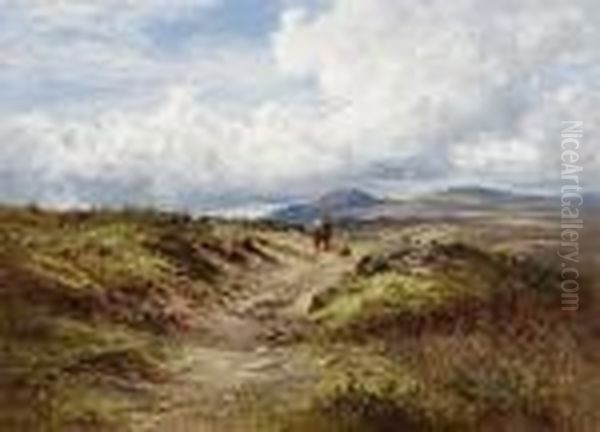 A View Of Dartmoor Oil Painting by Benjamin Williams Leader