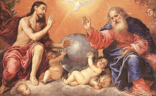 The Holy Trinity Oil Painting by Antonio de Pereda