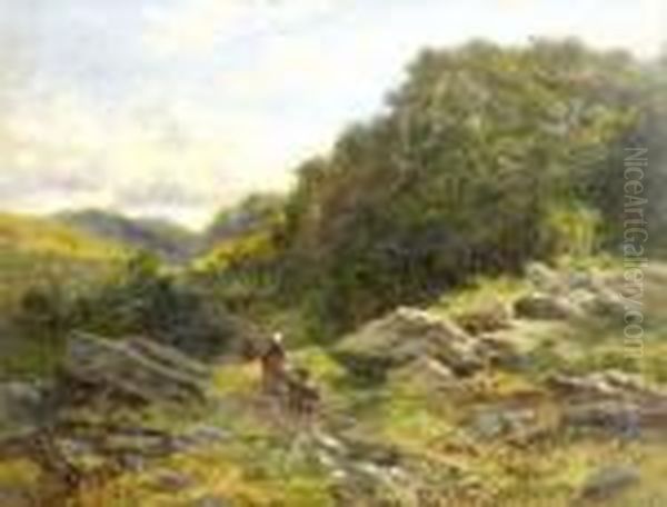 Llyn Elsi, Bettws - Y - Coed, North Wales Oil Painting by Benjamin Williams Leader