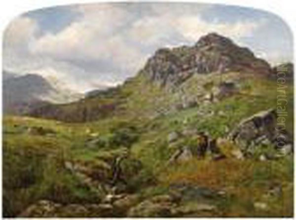 The Mountain's Top Oil Painting by Benjamin Williams Leader