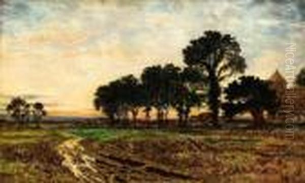 Evening After The Rain Oil Painting by Benjamin Williams Leader