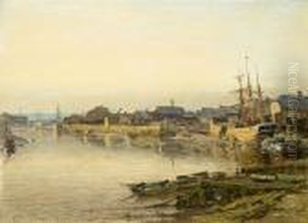 Littlehampton Oil Painting by Benjamin Williams Leader