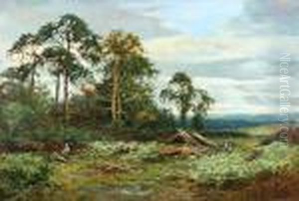 Sunset, Surrey Oil Painting by Benjamin Williams Leader