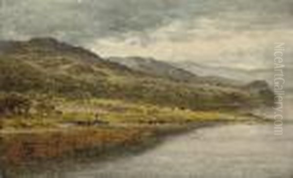 On The Llugwy, Wales Oil Painting by Benjamin Williams Leader