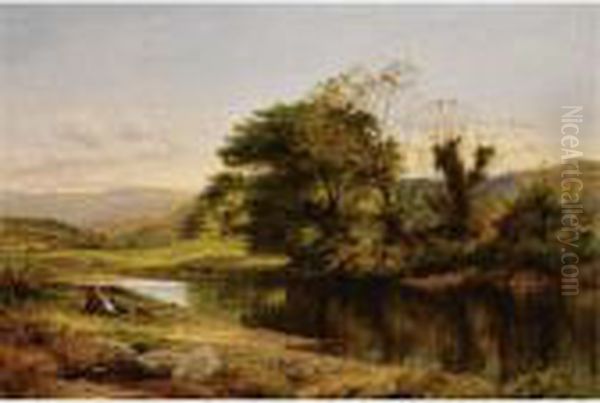 A Quiet Pool On The Bettws-y-coed by Benjamin Williams Leader