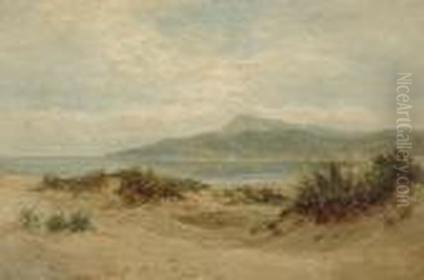 Sand Dunes, Barmouth Coast Oil Painting by Benjamin Williams Leader