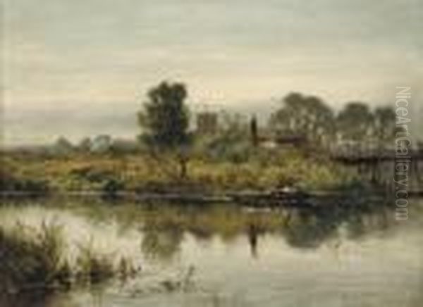 Morning At Streatley On Thames Oil Painting by Benjamin Williams Leader