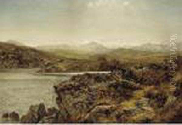 Llyn Helsi, N. Wales Oil Painting by Benjamin Williams Leader