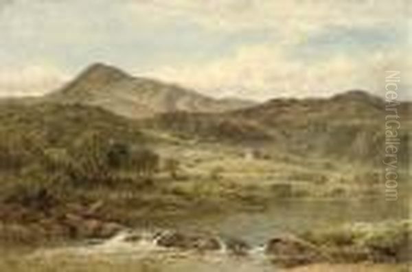 Moel Siabod From Below Capel Curig Oil Painting by Benjamin Williams Leader