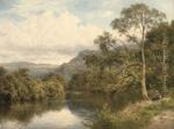 On The River Conway Near Bettws-y-coed Oil Painting by Benjamin Williams Leader