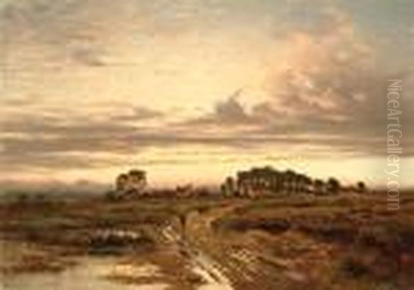 Stonehill Common, Worcestershire Oil Painting by Benjamin Williams Leader