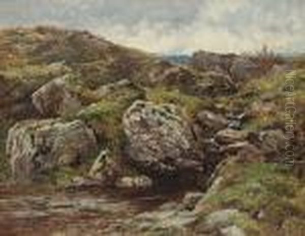 Erme Head, Dartmoor Oil Painting by Benjamin Williams Leader