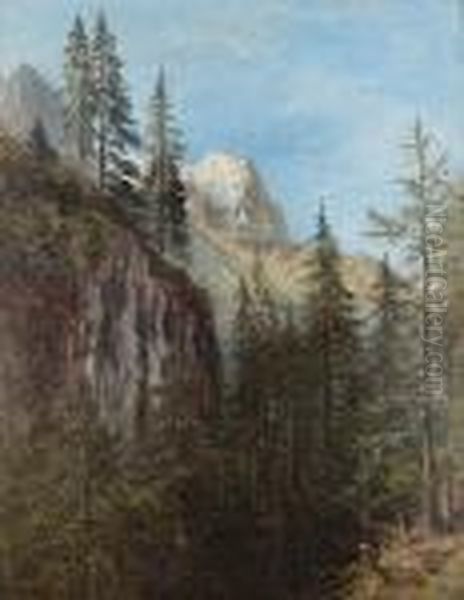 The Wetterhorn From Near Rosenlaui Oil Painting by Benjamin Williams Leader