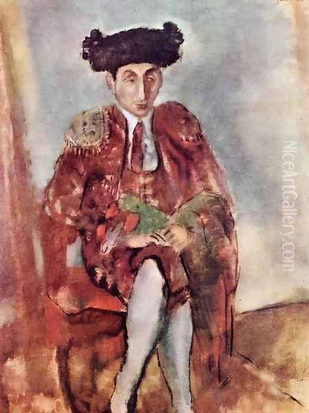 Alfred Flechtheim Dresses as a Toreador Oil Painting by Jules Pascin