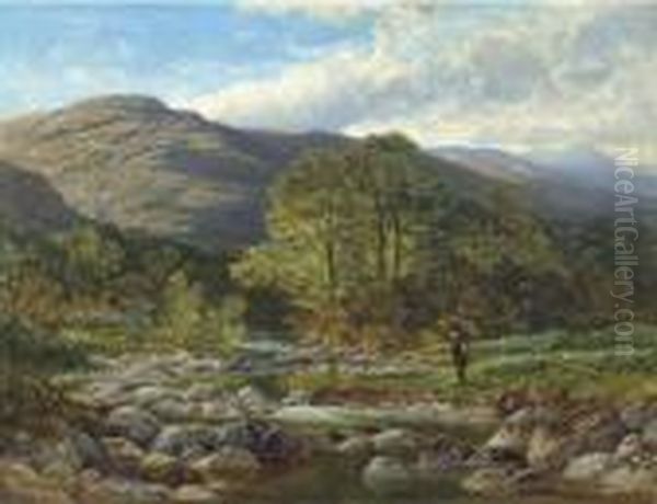 A Stream From The Hills Oil Painting by Benjamin Williams Leader