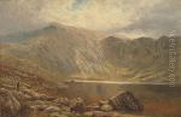 Llyn Idwal Oil Painting by Benjamin Williams Leader