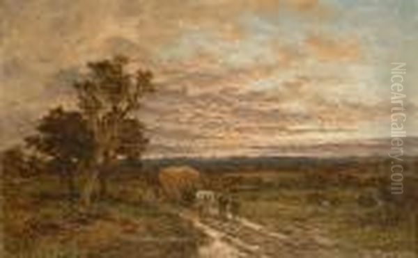 The Last Load Oil Painting by Benjamin Williams Leader