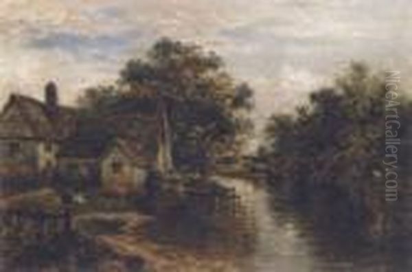 Willy Lott's House Oil Painting by Benjamin Williams Leader