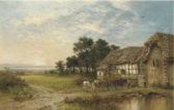 Returning Home Oil Painting by Benjamin Williams Leader