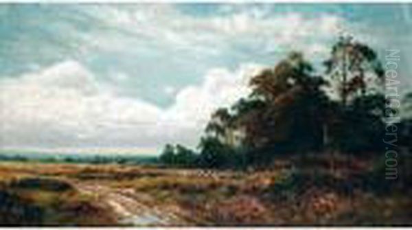 September Picnic, Banstead Oil Painting by Benjamin Williams Leader