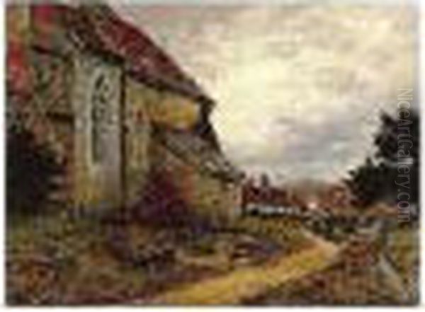 Spere Church Oil Painting by Benjamin Williams Leader