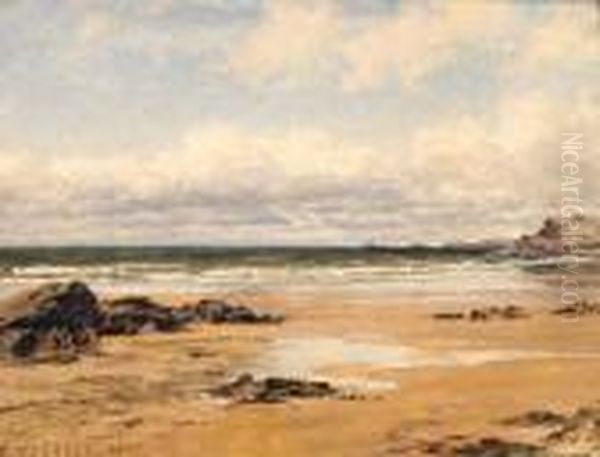 On The Kentish Coast Oil Painting by Benjamin Williams Leader