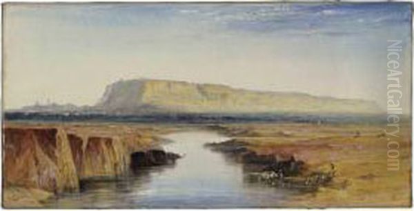 View Of Gwalior, India Oil Painting by Edward Lear