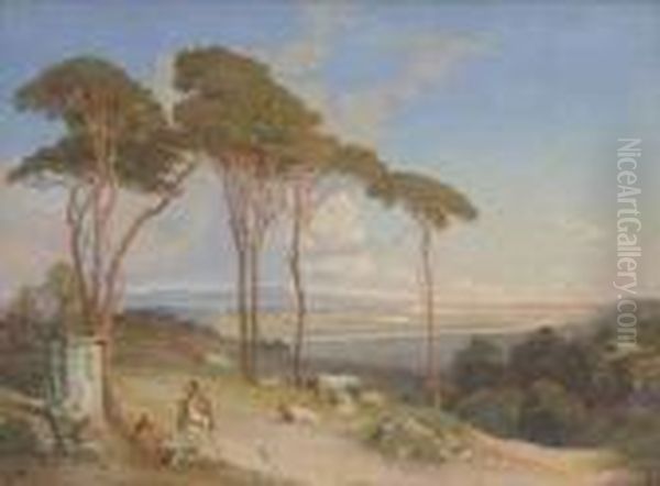 Rome, From Near Monte Mario Oil Painting by Edward Lear