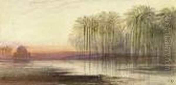 Near Tel-el-kebir, Egypt Oil Painting by Edward Lear