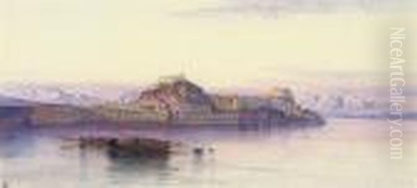 The Citadel, Corfu Oil Painting by Edward Lear