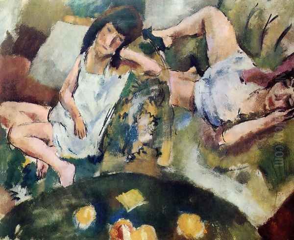 Siesta Oil Painting by Jules Pascin