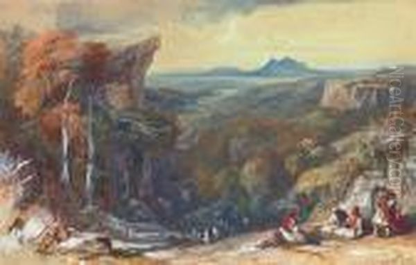 The Pass Of Tyrana, Albania Oil Painting by Edward Lear