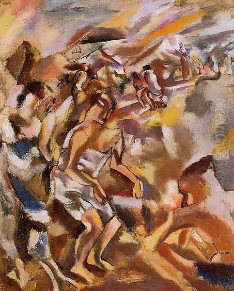 Cuban Figures Oil Painting by Jules Pascin