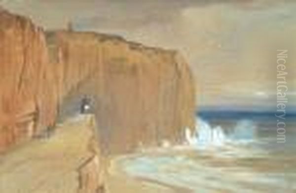 Ra Cliff Road Oil Painting by Edward Lear