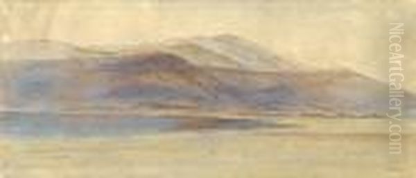 The Coast At Argostoli, Cephalonia, Greece Oil Painting by Edward Lear