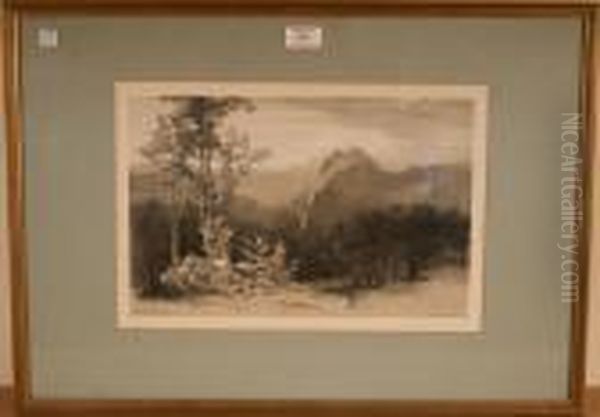 Civitella Di Subiaco Oil Painting by Edward Lear