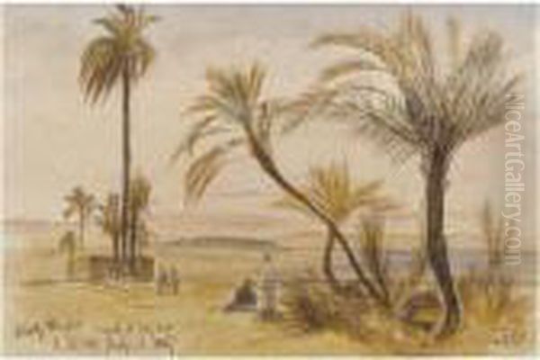 Wady Halfen, Egypt Oil Painting by Edward Lear