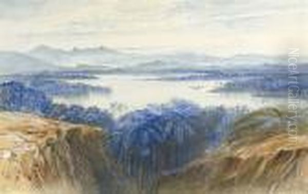 A View Of Mahee, India Oil Painting by Edward Lear