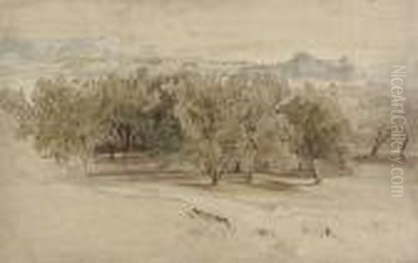 The Citadel At Corfu Oil Painting by Edward Lear