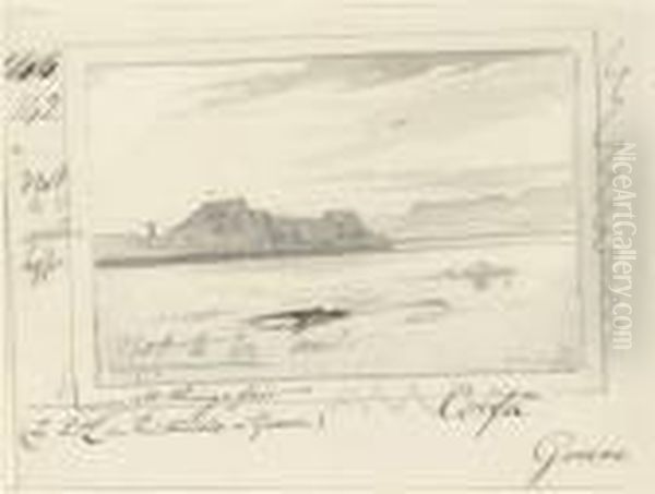 View Of The Citadel, Corfu Oil Painting by Edward Lear