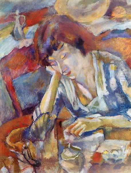 Hermine Oil Painting by Jules Pascin